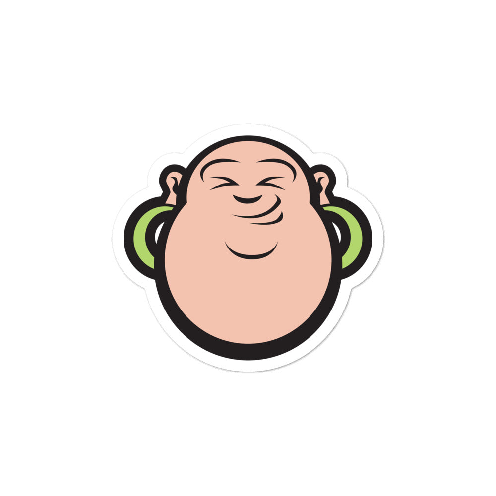 Funky Buddha Head Sticker